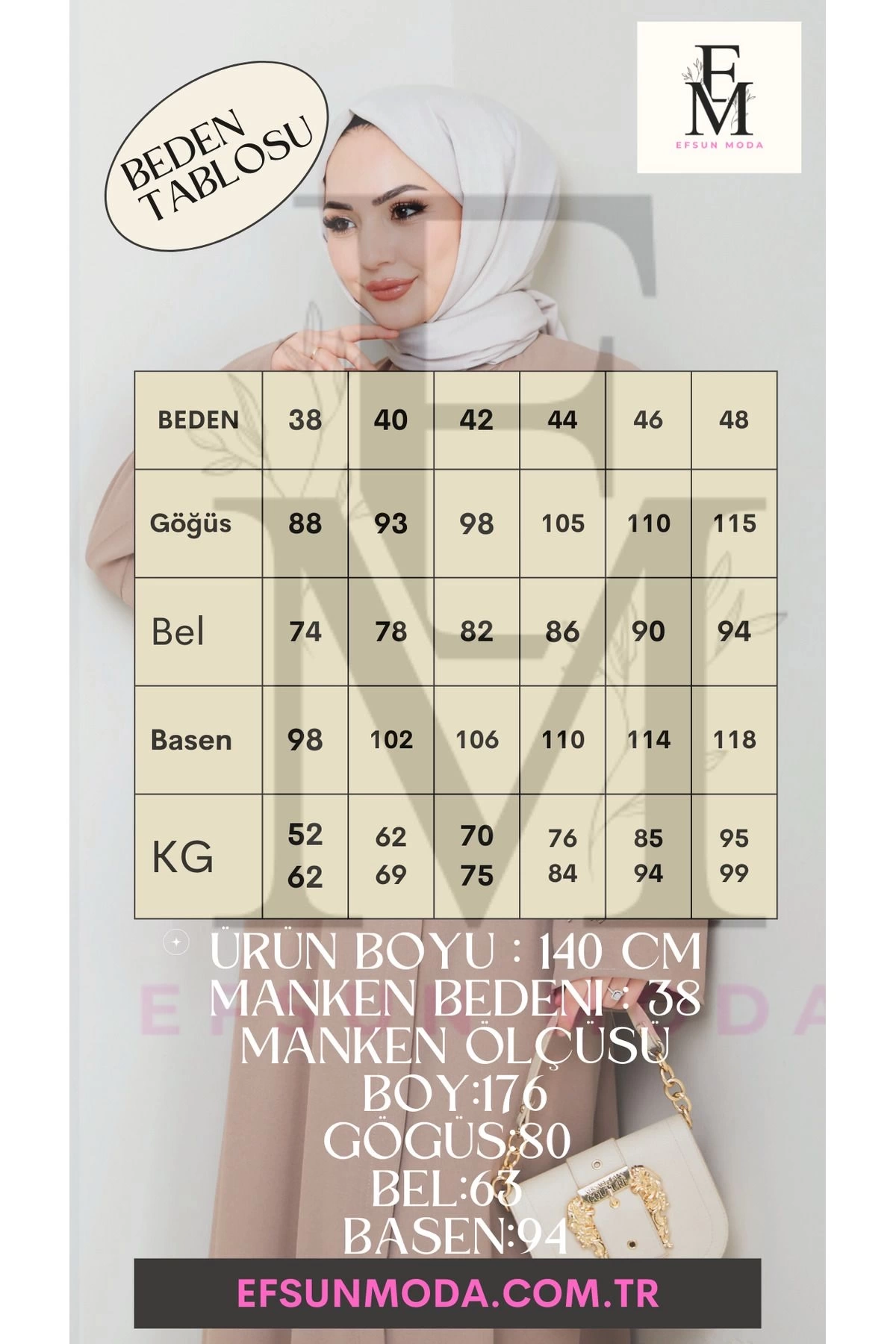 NAKIŞLI ABAYA TESETTÜR GIYIM KADIN FERACE ELBİSE 814 KAHVE