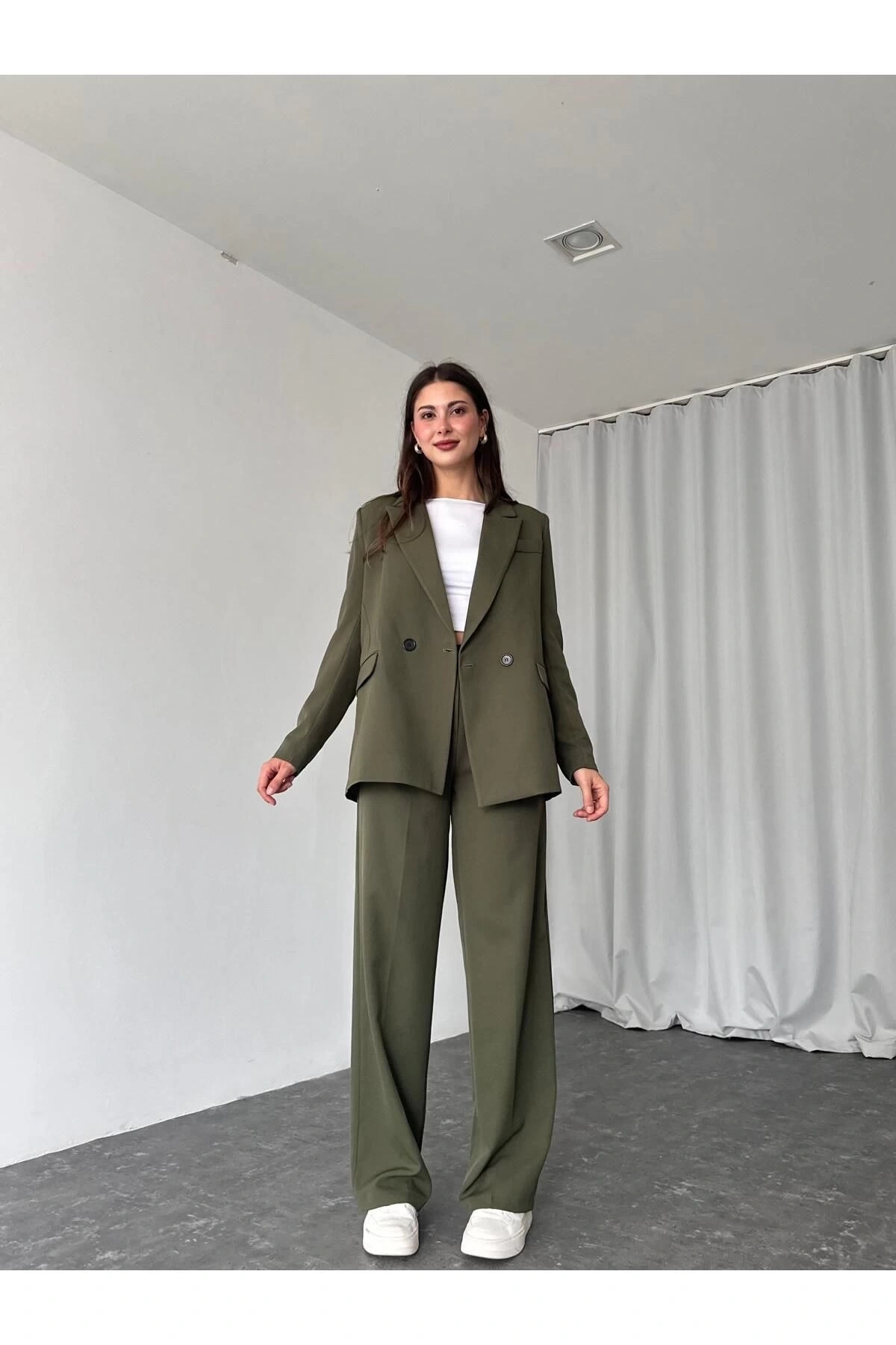 KADIN OVERSİZE CEKET PANTOLON TAKIM ASTARLİ