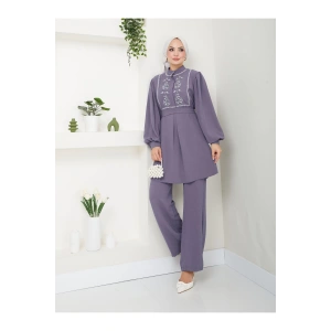 NAKIŞLI AYROBİN TESETTÜR TAKIM 637 GRİ