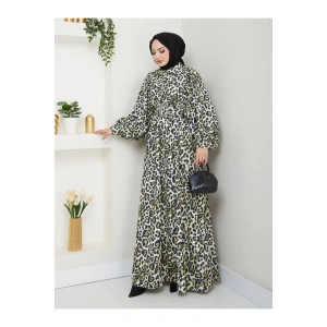 LEOPAR DESENLİ ELBİSE KAPLMA KEMER 2002