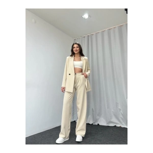 KADIN OVERSİZE CEKET PANTOLON TAKIM ASTARLİ