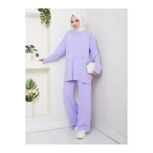 KADIN TRİKO TAKIM YARIM BALIKÇI YAKA PANTOLON KAZAK TAKIM