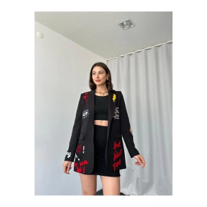 KADIN NAKIŞLI TASARIM CEKET