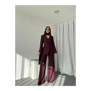 KADIN ÖZEL TASARIM AMARA KRUVAZE CEKETLİ PANTOLON TAKIM