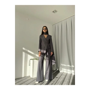 KADIN ÖZEL TASARIM AMARA KRUVAZE CEKETLİ PANTOLON TAKIM