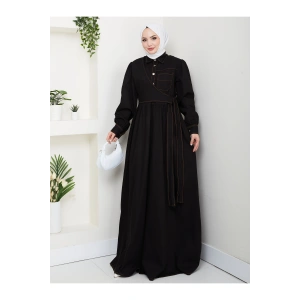 KADIN BAĞLAMALI DATAYLI KOT ELBİSE