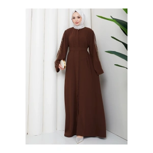 TAŞLİ ABAYA TESETTÜR GIYIM KADIN FERACE ELBISE