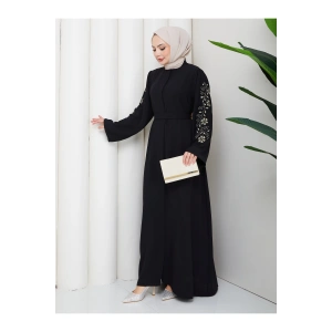 NAKŞLİ ABAYA TESETTÜR GIYIM KADIN FERACE ELBISE