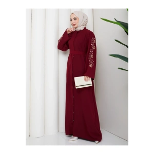 NAKŞLİ ABAYA TESETTÜR GIYIM KADIN FERACE ELBISE