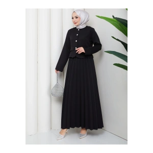 KADIN CEKET PİLELİ ETEKLI TESETTÜR TAKIM