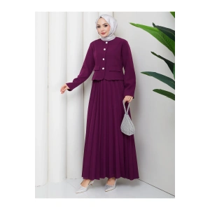 KADIN CEKET PİLELİ ETEKLI TESETTÜR TAKIM