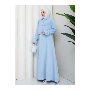 CEKET ELBİSE İKİLİ KOT TAKIM TESETTÜR İKİ PARŞA