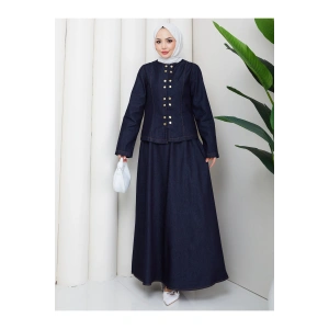 KOT TAKIM ÖUN ÇITÇITLI ETEKLI TESETTÜR KOT TAKIM