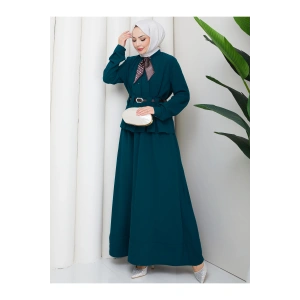 YAKASI FULARI KEMERLI ETEK TAKIM KADIN TESTTÜR