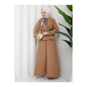 YAKASI FULARI KEMERLI ETEK TAKIM KADIN TESTTÜR