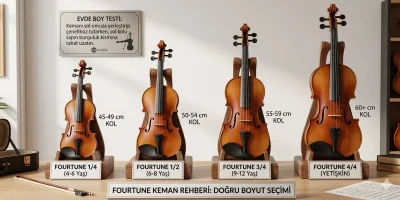 FOURTUNE Keman Boyları ve Fiyatları 2026 | 4/4, 3/4, 1/2 - CS Müzik