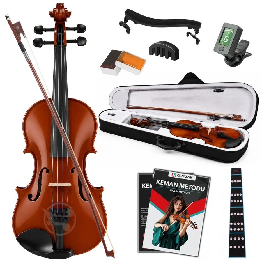 Fourtune Dante VL-200SBR Parlak 4/4 Akustik Keman Seti (Tam Boy)