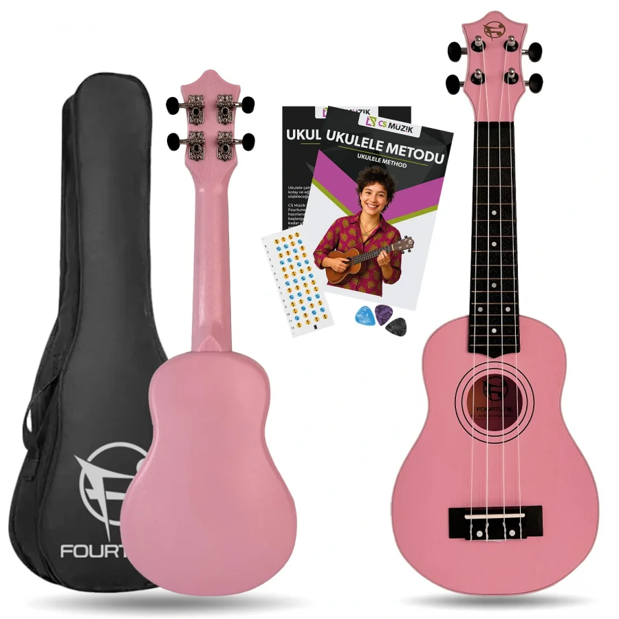 Fourtune Loki SP-21PK Soprano Pembe Ukulele Seti (Başlangıç Seviye)