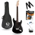 Fourtune Atlas EG-1000BK Gül Klavye Strat Kasa SSS Siyah Elektro Gitar Seti