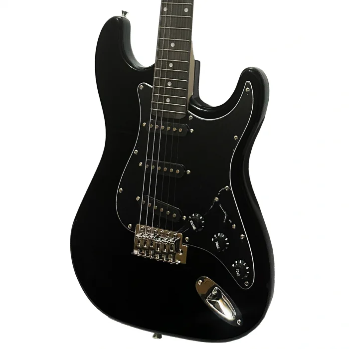 Fourtune Atlas EG-1000BK Gül Klavye Strat Kasa SSS Siyah Elektro Gitar Seti