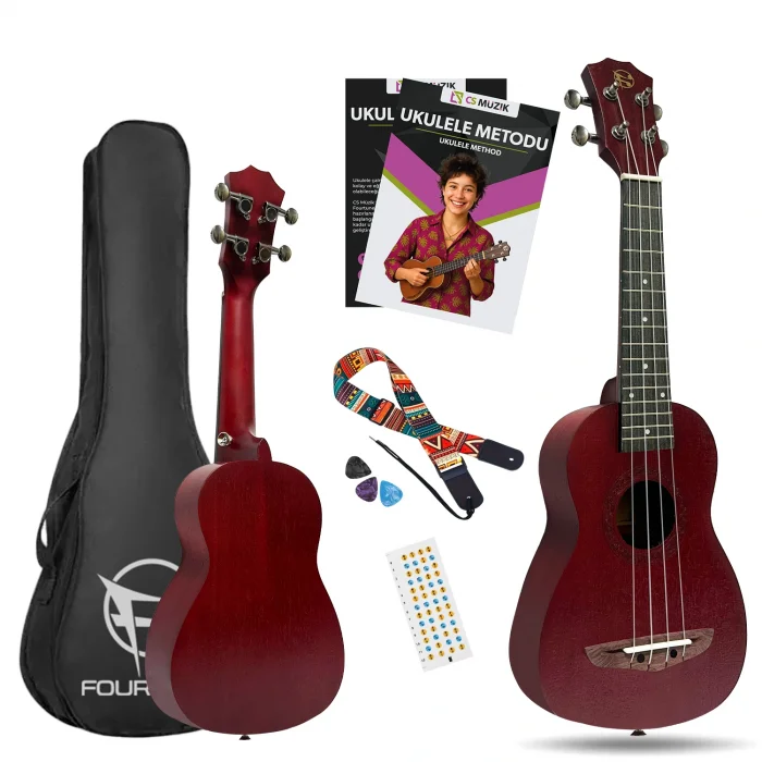 Fourtune Elio UKS-21RD Soprano Ukulele Maun Hakiki Ağaç (ÖZEL SERİ)