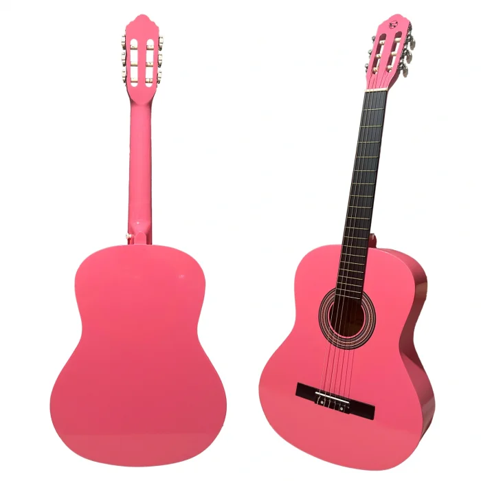 Fourtune Luca C-180PK Pembe Klasik Gitar Seti 4/4 Sap Ayarlı