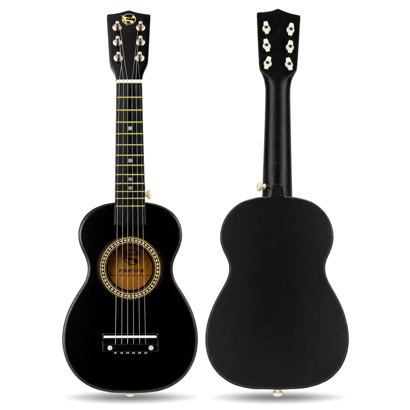Fourtune Loki T-80BK 6 Telli Siyah Çocuk Gitarı Gerçek Ağaç