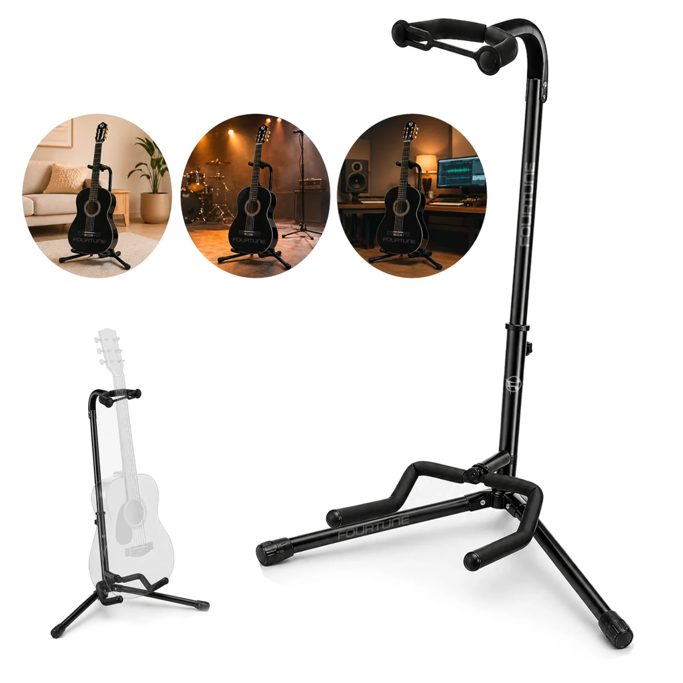 Fourtune GS1 Gitar Standı Sehpası - Klasik, Akustik ve Elektro Uyumlu