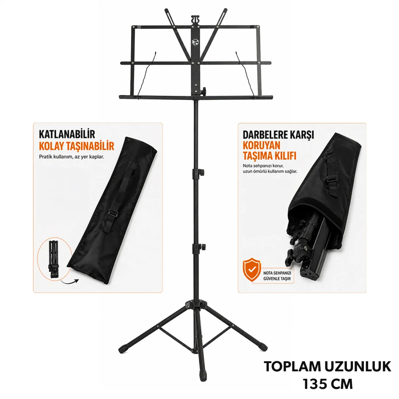 Fourtune NS1 Katlanabilir Nota Sehpası Ayarlanabilir ve Taşınabilir