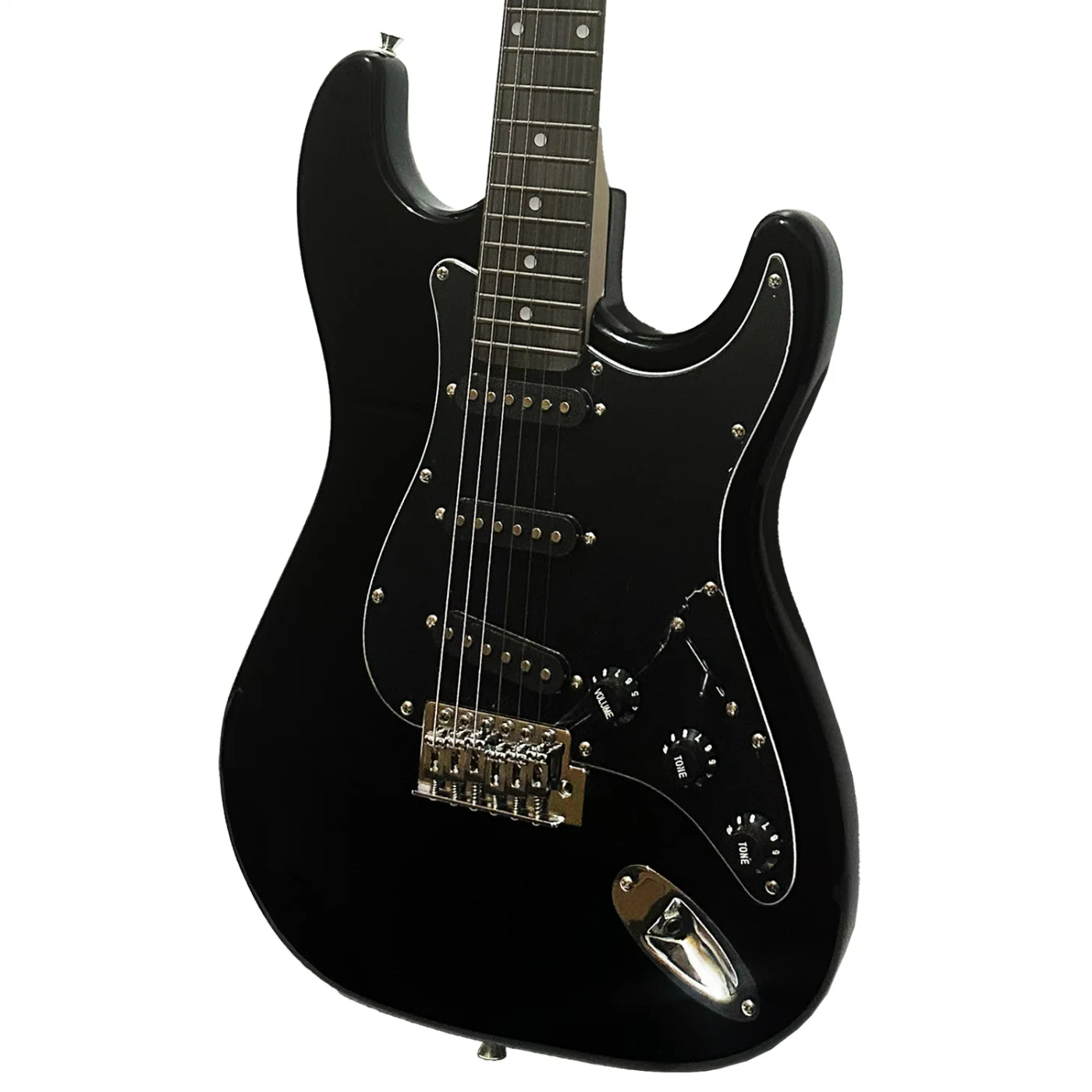 Fourtune Atlas EG-1000BK Gül Klavye Strat Kasa SSS Siyah Elektro Gitar Seti