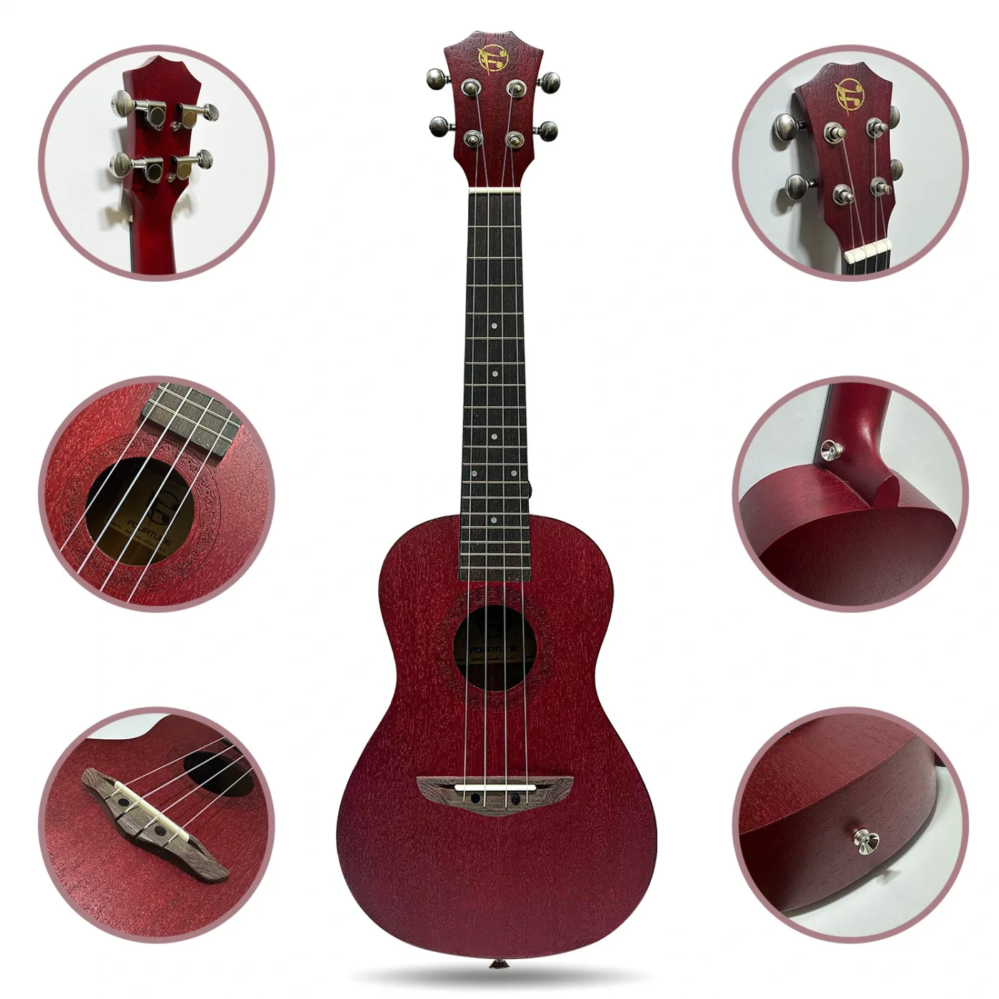 Fourtune Elio UKC-23RD Concert Ukulele Maun Hakiki Ağaç (ÖZEL SERİ)