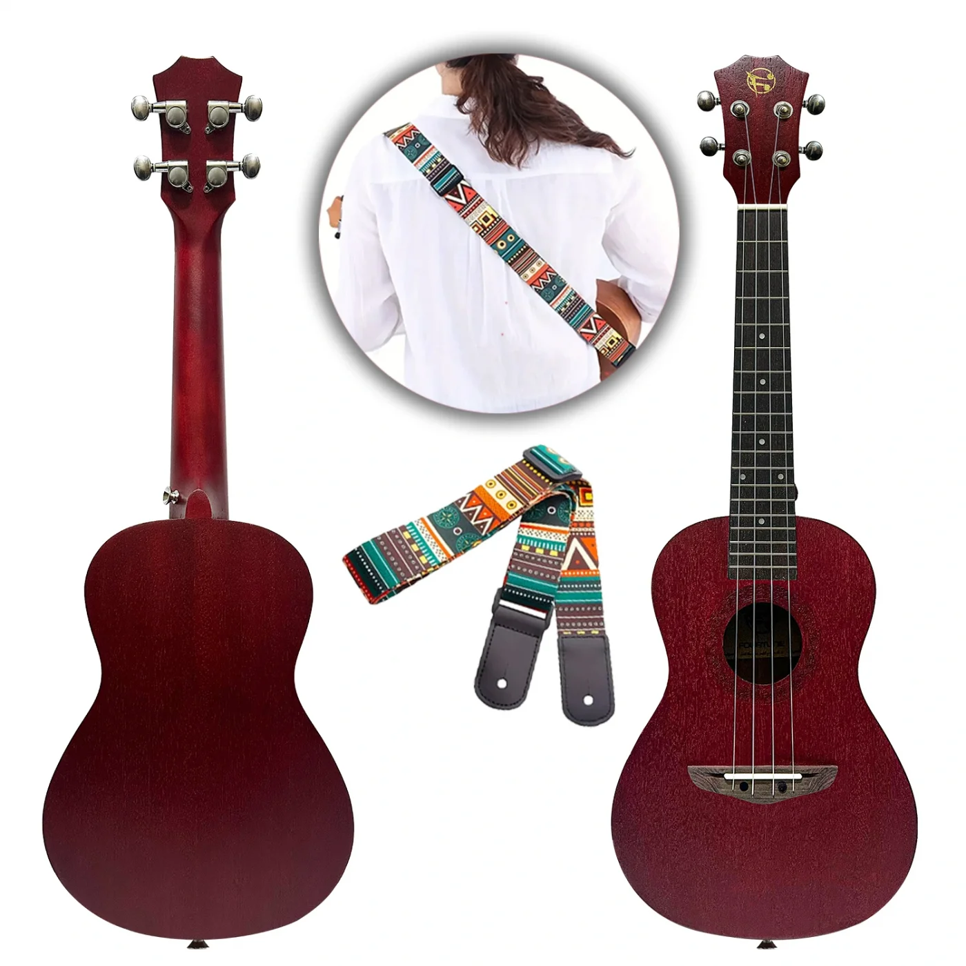 Fourtune Elio UKC-23RD Concert Ukulele Maun Hakiki Ağaç (ÖZEL SERİ)