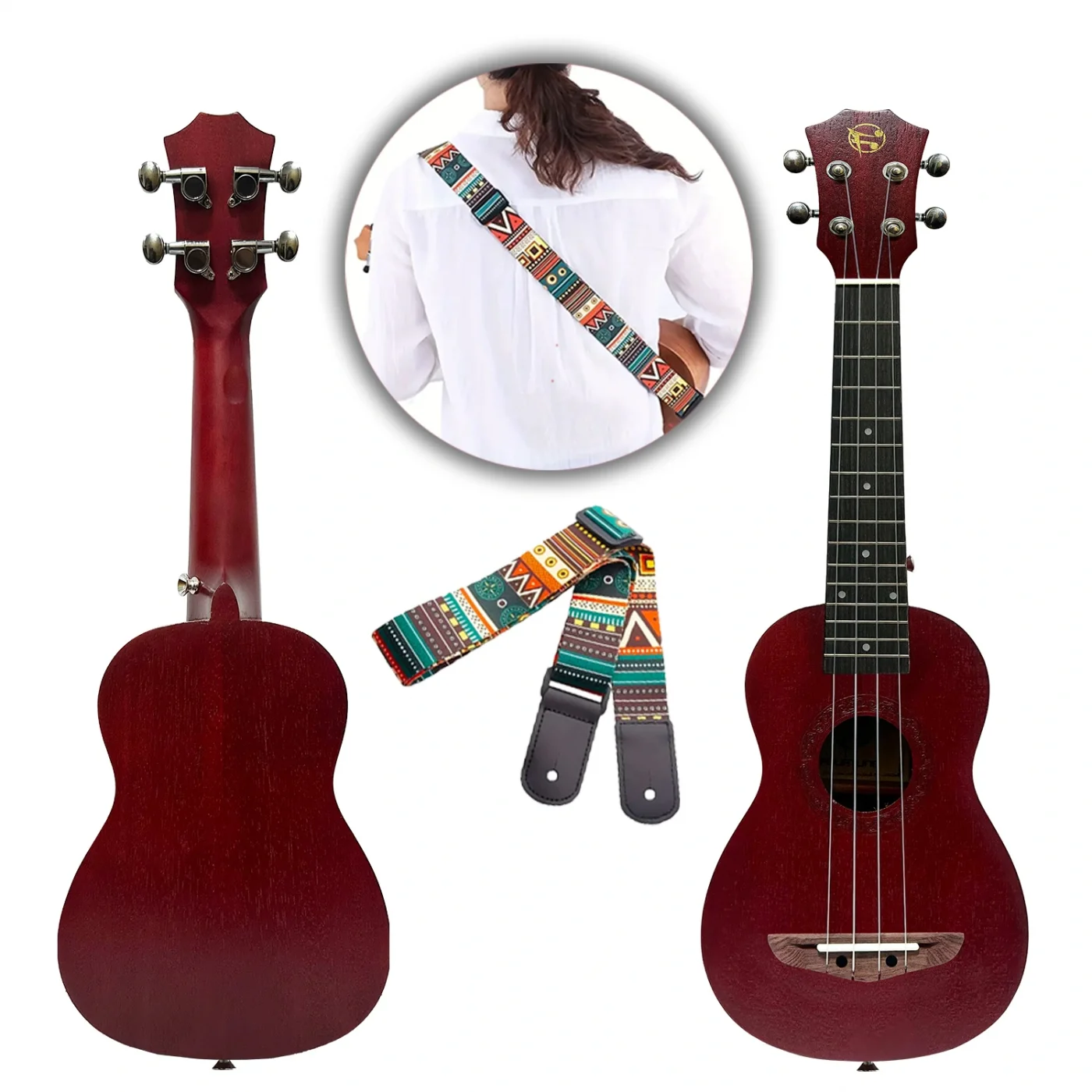 Fourtune Elio UKS-21RD Soprano Ukulele Maun Hakiki Ağaç (ÖZEL SERİ)