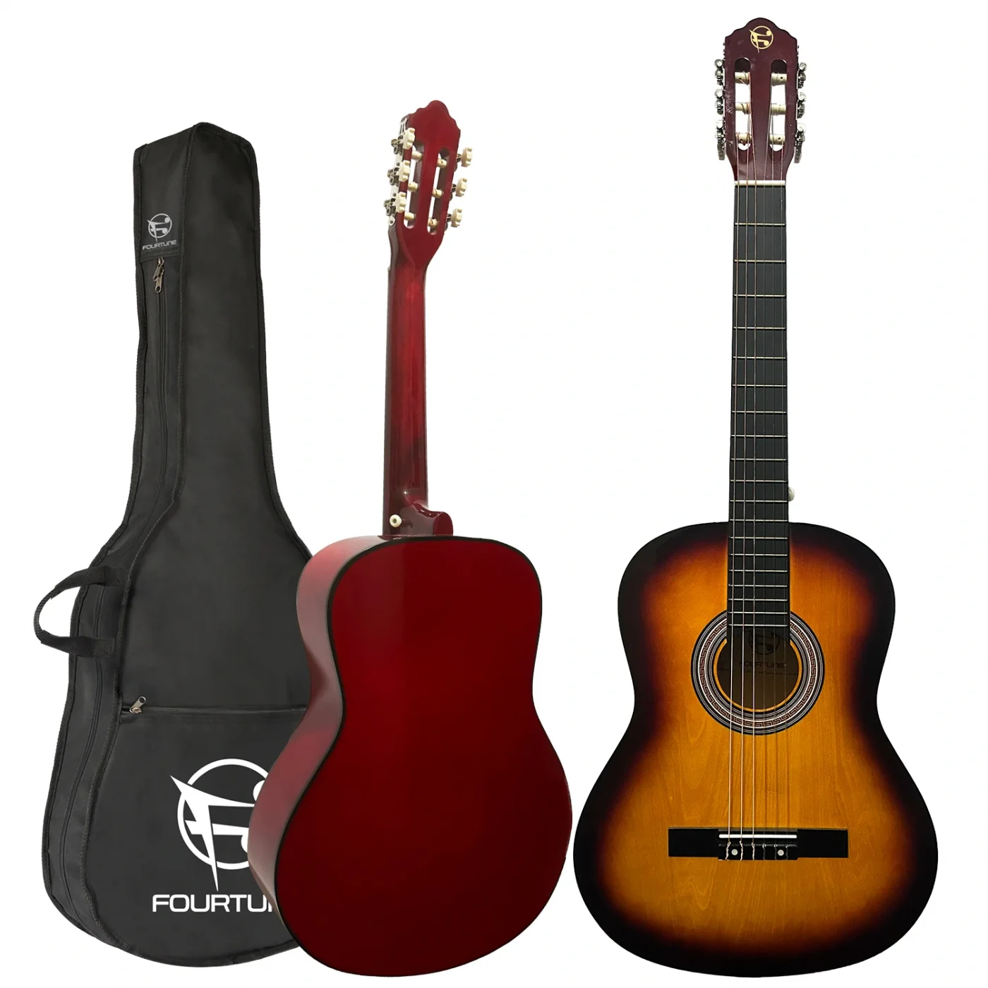 Fourtune Luca C-180SB Sunburst Klasik Gitar Seti 4/4 Sap Ayarlı