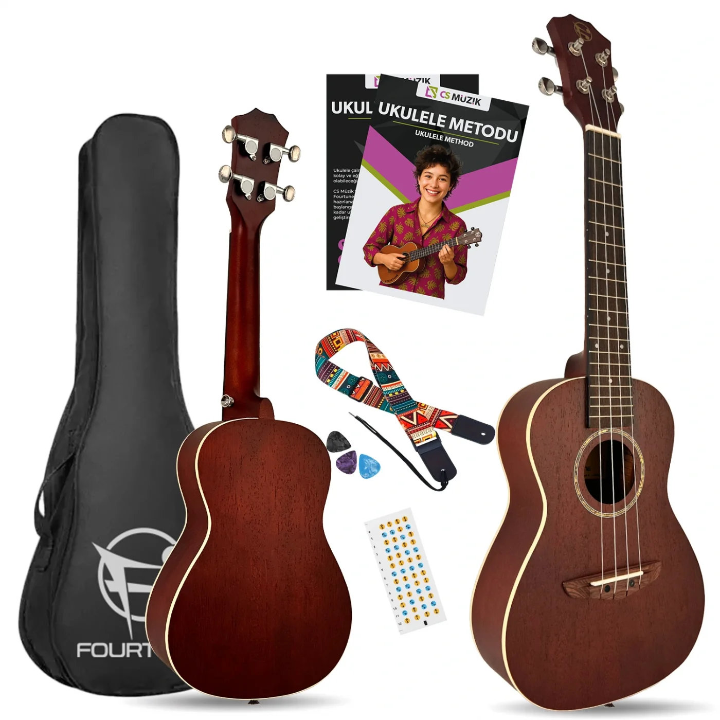 Fourtune Sydra UKC-23MN Concert Ukulele Maun Hakiki Ağaç