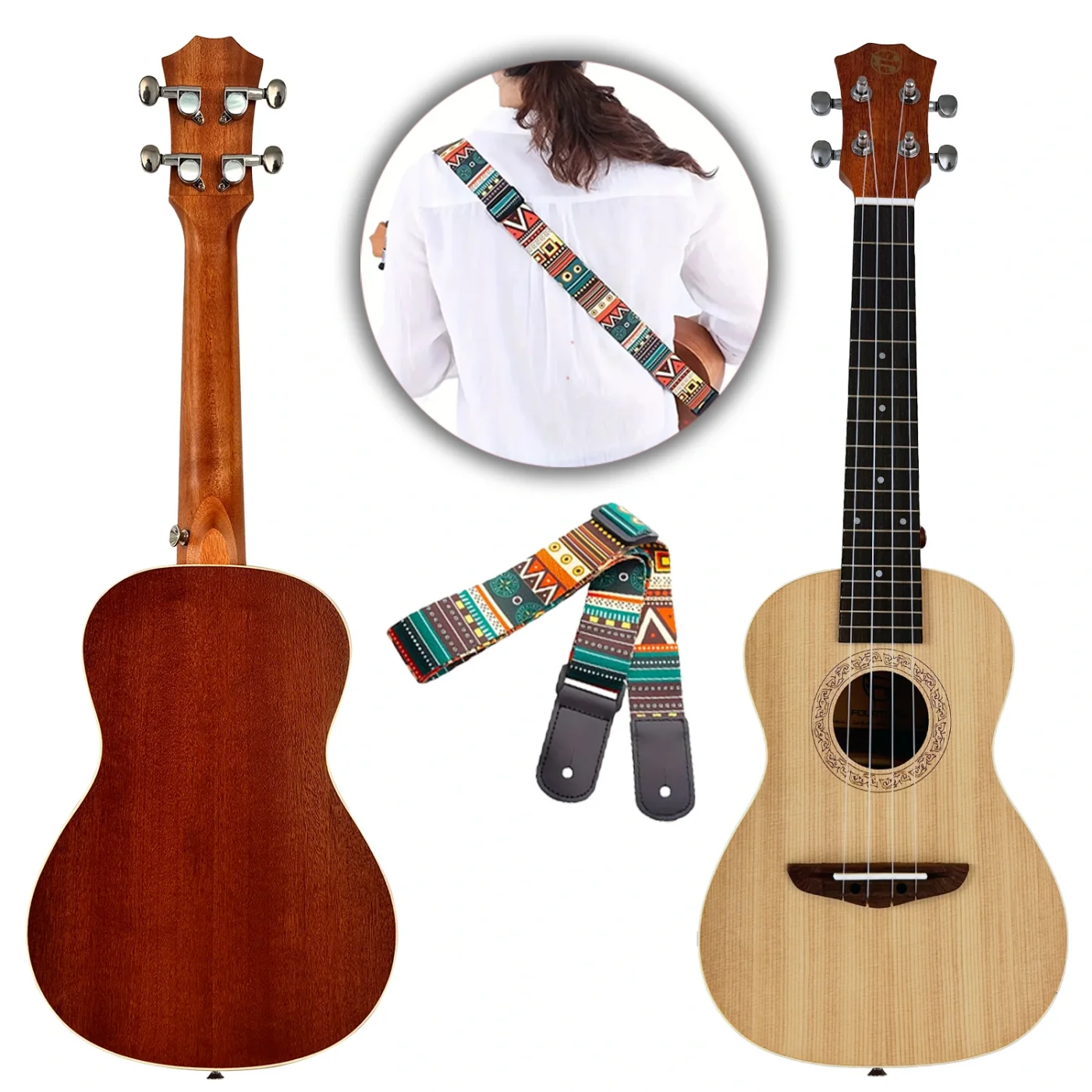 Fourtune Sydra UKC-23NT Concert Ukulele Maun Hakiki Ağaç