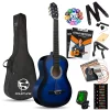 Fourtune Luca C-180BL Mavi Klasik Gitar Seti 4/4 Sap Ayarlı