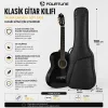 Fourtune Luca Siyah Klasik Gitar Kılıfı Kalın Taşıma Çantası (Eğitim Metodu Hediye)