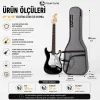 Fourtune Atlas Gri Elektro Gitar Çantası Gigbag Kalın (Soft Case)