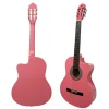 Fourtune Luca CW-200PK Pembe Kesik Kasa Klasik Gitar Seti 4/4 Sap Ayarlı (Cutaway)