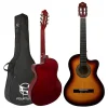 Fourtune Luca CW-200SB Sunburst Kesik Kasa Klasik Gitar Seti 4/4 Sap Ayarlı (Cutaway)