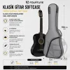 Fourtune Luca Gri Klasik Gitar Çantası Gigbag Kalın (Soft Case)