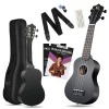 Fourtune Nova UKS-21BK Gül Ağacı Siyah Soprano Ukulele Seti