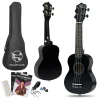 Fourtune Nova UKS-21BK Gül Ağacı Siyah Soprano Ukulele Seti