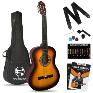 Fourtune Luca C-180SB Sunburst Klasik Gitar Seti 4/4 Sap Ayarlı