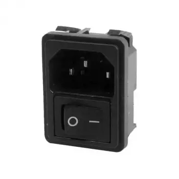 AC Power Supply Girişi (Güç Kaynağı) Konnektörü - Erkek - Anahtarlı