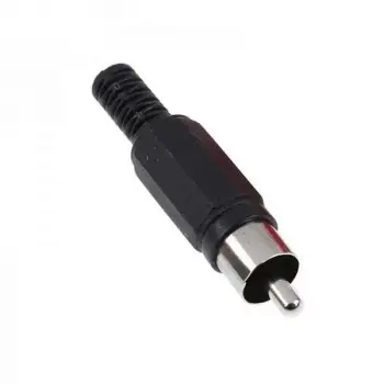 RCA Erkek Konnektör Tos Jak Fiş SiYAH