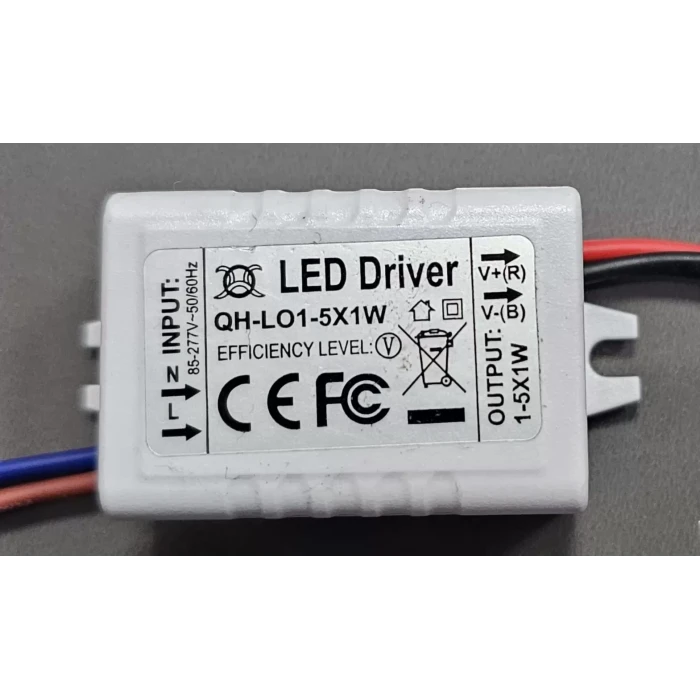 1- 5 x 1W 300mA Led Sürücü Sabit Akım Led Driver
