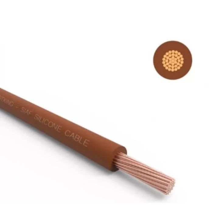 1 metre Yumuşak Silikon Kablo 1x1.5 mm2 SIAF 16 AWG - Kahverengi