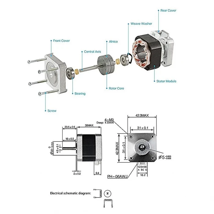 17HS4401 Nema17 Step Motor